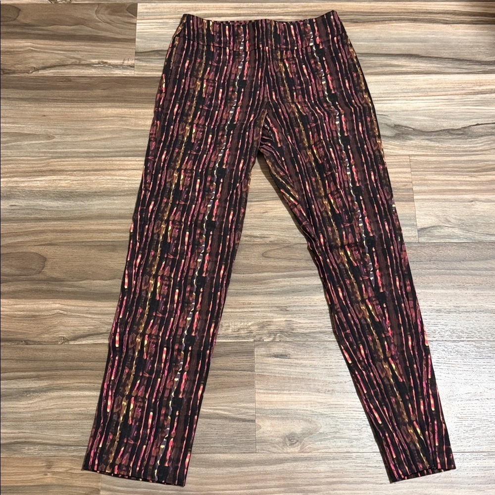Krazy Larry Pull On Ankle Pants Pink Shadow Slimming Tummy Control Women's Sz.4